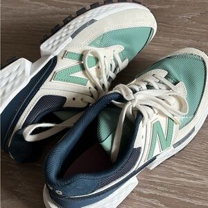 New Balance Mint and Navy Sneakers